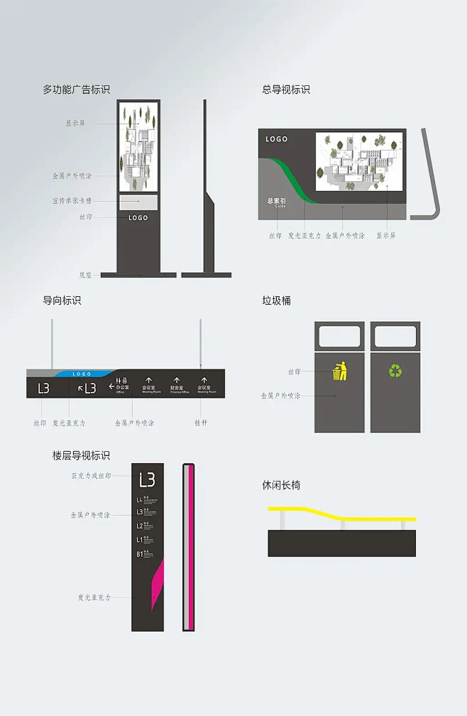 时尚现代商场导视设计-花瓣网