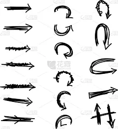 箭头符号,黑白图片,可爱的,白色,华丽的,铅笔,图像,绘制,布置,装饰