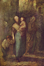 法国奥诺雷·杜米埃Honoré Daumier油画作品(6)