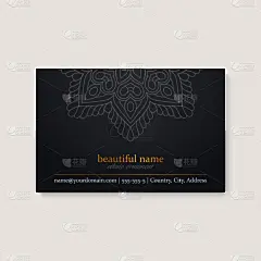 华丽的,名片,商务,请柬,婚礼,模板,动机,复古,花