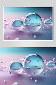 AI数字艺术医美液体泡泡分子3d医疗模型