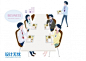 员工聚餐家庭聚餐美食生活简约插图插画AI矢量素材