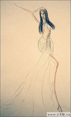 『那些大师们的手绘婚纱礼服服装设计图』@怪兽M