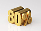 gold-colored-eighty-percent-off-discount-symbol-white-background-3d-illustration