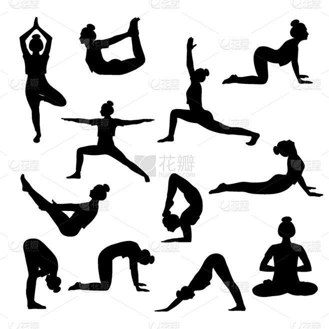 瑜伽,黑色,人,平和,运动,体操,多样,...