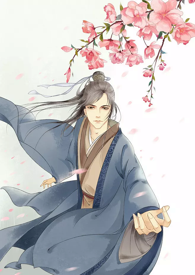 古风男 桃花 手