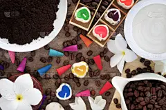 去角质,桌子,木制,自制的,咖啡,配方,spa美容,古典式,酸奶油,美