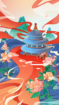 企业中秋节节日祝福插画视频