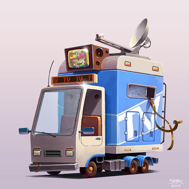 "TV News" vehicle, A...