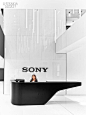 Composes a Perfect Harmony at Sony's US Headquarters Office. Executive reception's powder-coated aluminum desk.