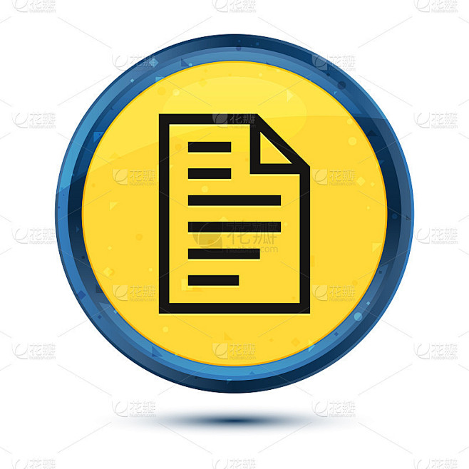 Page icon fancy yellow round button illustration