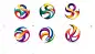 炫彩立体英文字体科技游戏3D图标旋转地球Logo图标志设计矢量素材-淘宝网