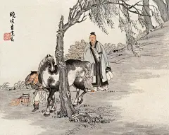 【任熊 清 人物册】

此开册页共十二页，以仕女、高士为主，其中更有塞外风光与神仙、动物等描绘，内容别出心裁，光怪陆离，不可方物，画面气味静穆，又充满志怪感，一起来欣赏一番！

任熊(1823-1857)清代晚期著名画家，"海派"艺术的代表人物之一，字渭长，一字湘浦。任熊善山水、人物、花卉、翎毛、虫鱼、走兽，其笔力雄厚，设境清奇，运笔高妙，令人赞叹。