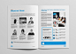 蓝色系的企业年度报告模版设计案例 - 三视觉