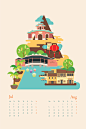 1735 km Calendar on Behance