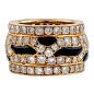 CARTIER Diamond Onyx Panther Wedding Band