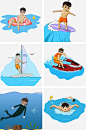 夏季休闲水上运动人物插画图片大小2000x3020px 图片尺寸1.95 MB 来自PNG搜索网 pngss.com 免费免扣png素材下载！冲浪#度假#帆船#卡通手绘#摩托艇#矢量插画#暑假#暑期#水上运动#夏季#夏日#夏天#休闲#