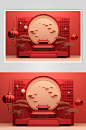 简约植物产品创意展台-众图网