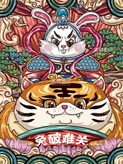 兔年插画  - 源文件下载【酷图网】兔年插画,兔年,插画,2023年,2023兔年,2023兔年插画,兔年国潮,国潮插画,兔年国潮插画,兔子,卡通兔子,生肖兔,兔年矢量插画,兔年手绘插画,兔年年画,兔年画面,兔年吉祥物,兔年春节,兔年新年,兔年素材,春节素材,新年素材,兔年元素,新年插画,兔子舞狮,生肖插画,国潮兔年插画,兔年国潮海报,