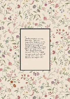 复古壁纸，手写英文，手绘花卉，格纹墙纸，印花 - 小红书