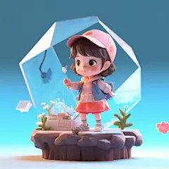 人像模型女孩场景人物小孩模型图片