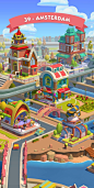 This may contain: an animated city with lots of colorful buildings