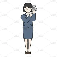 简单的线条商人插图