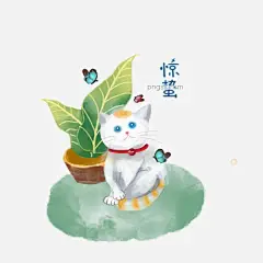 惊蛰春天白猫蝴蝶节气PNG图片大小3000x3000px 图片尺寸3.73 MB 来自PNG搜索网 pngss.com 免费免扣png素材下载！春回大地#春日#春天#冬眠#动物#二十四节气#荷花#惊蛰#卡通手绘#开春#立春#柳树#农历#