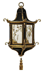 *A CHINOISERIE GILT AND BLACK-PAINTED LANTERN LATE 19TH/EARLY 20TH CENTURY