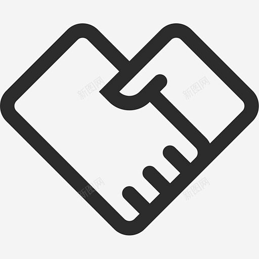合作握手友谊和谐和平共赢线性 标志 UI图标 设计图片 免费下载 页面网页 平面电商 创意素材