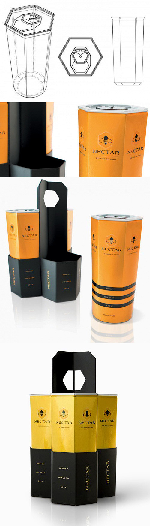 Nectar蜂蜜啤酒包装设计 http:...