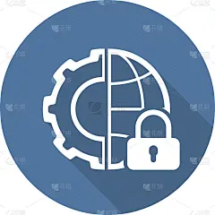 全球安全图标。平面设计。