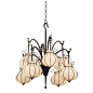 Kalco 5138B/1433 Mardi Gras 8 Light Chandelier in Black