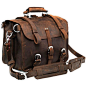 Vintage Handmade Crazy Horse Leather Travel Bag / Duffle Bag - (backpack / messenger): 