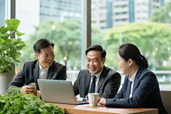 工作日打工族男士女士开心人像人物摄影图