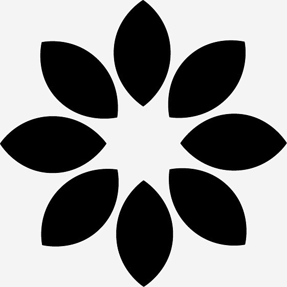 花朵图标高清素材 几何图案 花朵 花瓣 免抠png 设计图片 免费下载
