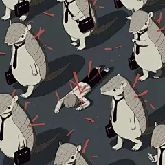 黑暗预警!胆小勿入!隐藏了很多暗黑信息的日系插画，揭露社会人的心声... - 快资讯