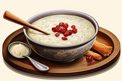 传统节日腊八粥手绘美食插画