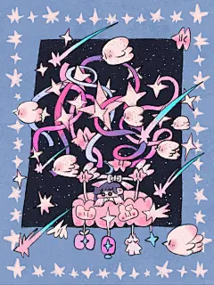 童话重绘|拇指姑娘的星空热气球 - 小红书