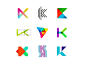 9款K字母LOGO变形设计-字体传奇网（ZITICQ）