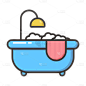 ICON-旅游类图标贴纸-SVG-浴缸