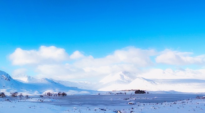 ID-949903-蓝天下的雪山壁纸高清...