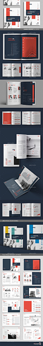 Annual Report Brochure Template InDesign INDD - 24 Custom Layout Pages, A4 and US Letter Size