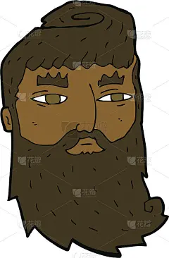卡通有胡子的男人