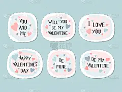 标签,贺卡,打印单据,谚语,信函,浪漫,情人节卡,复古风格,现代,儿童
