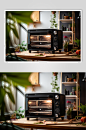 小烤箱家用电器家居创意场景背景图-众图网