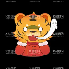 寅虎2022虎年表情包IP  - 源文件下载【酷图网】寅虎,2022,虎年,表情包,IP,元素,
