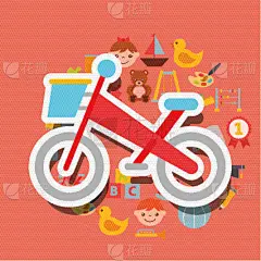 小的,玩具,可爱的,脚踏车,迅速,图像,三轮车,自行车,复古