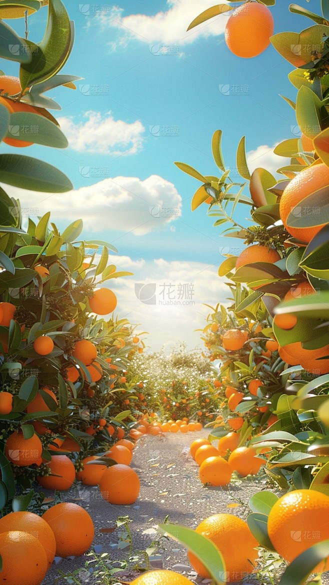 果蔬-通用- 写实多个橙子+干净写实背景