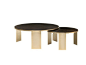 River Stone Cocktail Table - Bronze - Contemporary Coffee & Cocktail Tables - Dering Hall